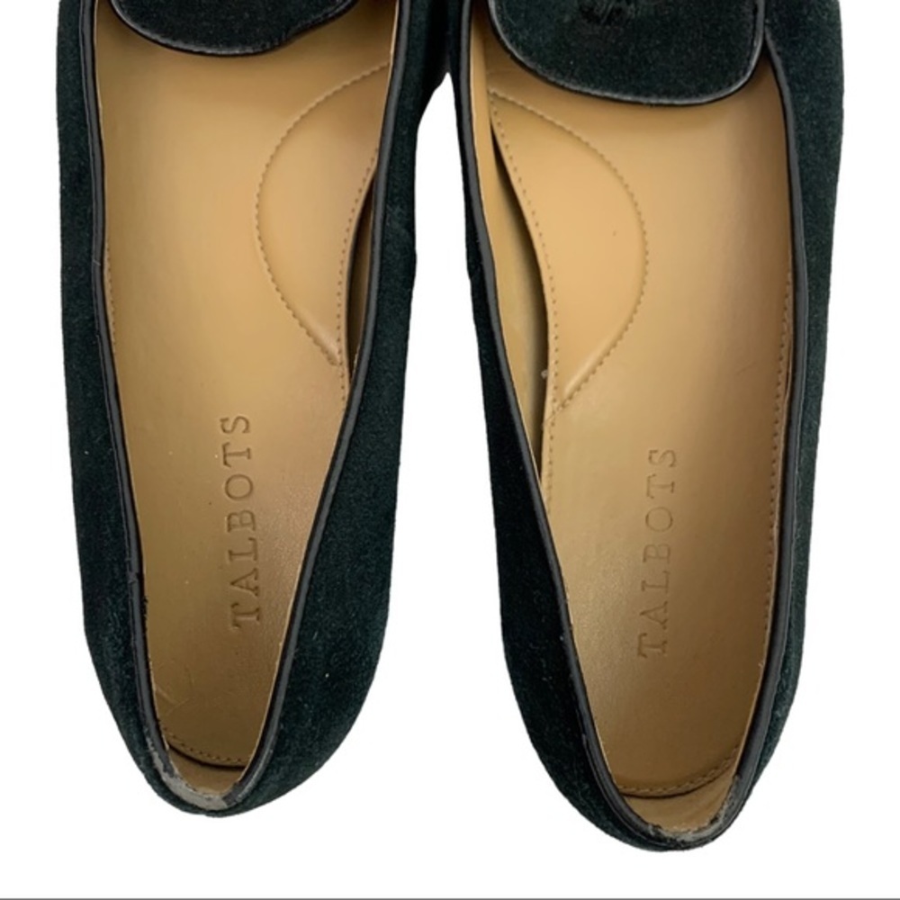 Talbots Black Suede Gold Studded Tassel Loafers Flats Women’s Size 7.5 - Picture 8 of 10
